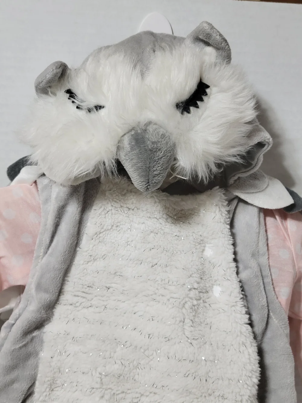Baby Plush Owl Bird Costume Hooded Romper & Booties 0-6M